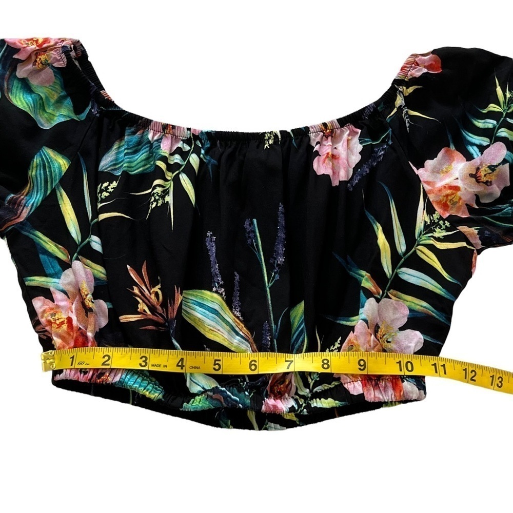 NWT TwentyFourSeven Floral Print Crop Top S tropical Hawaiian cropped floral - Picture 7 of 13
